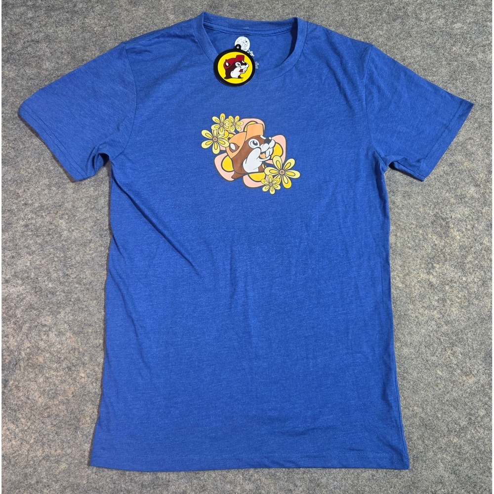 Buc-ee's Just A Girl Who Loves Buc-ee's Blue Heather Graphic T-Shirt Small NWT